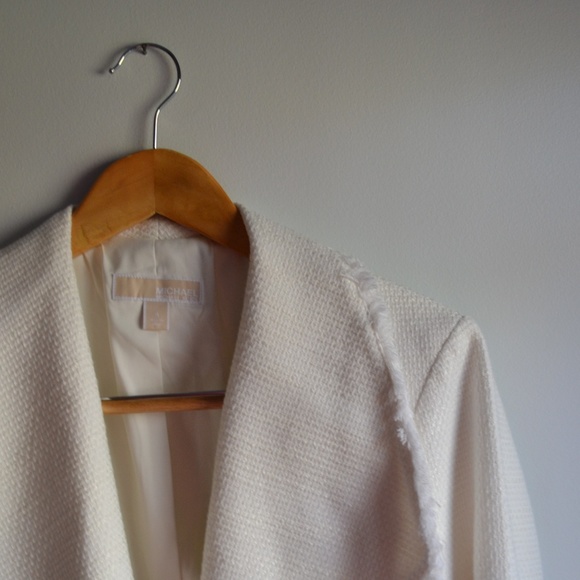 MICHAEL Michael Kors White Textured Jacket - Picture 2 of 6